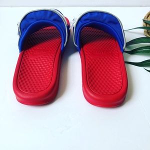 Nike Shoes - NWOT Nike Benassi Red/White/Blue Fanny Pack Slides Nike Shoes - NWOT Nike Benassi Red/White/Blue Fanny Pack Slides